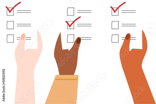 hand holding vote ballot