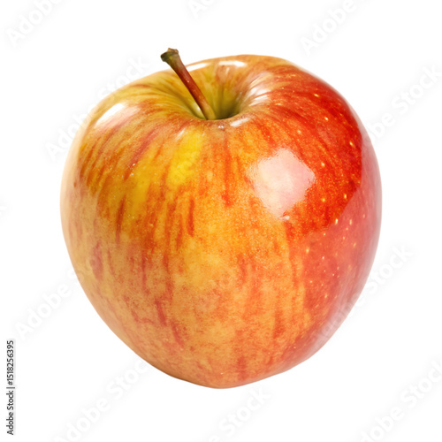 A honeycrisp apple isolated on a transparent background

