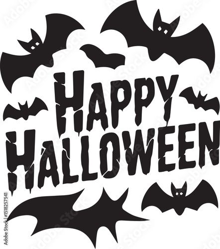 Happy halloween vector design.