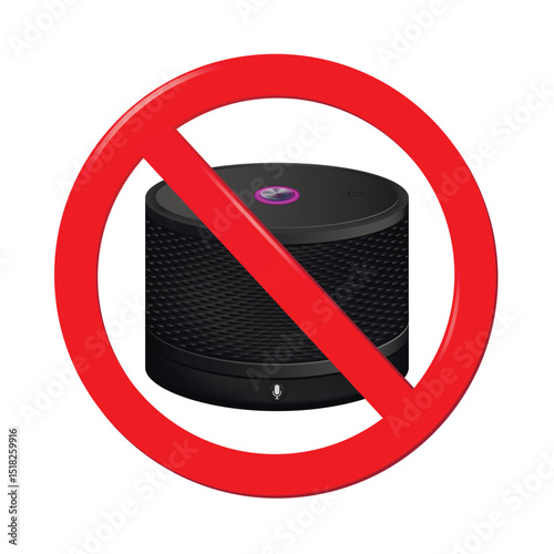Not use smart speaker sign