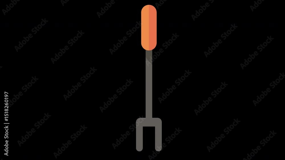 Isolated digital design of a barbeque fork on a Transparent Background Isolated digital design of a barbeque fork on a Transparent Background