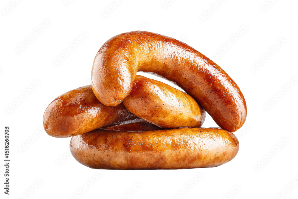 PNG Juicy grilled sausages isolated on black background PNG Juicy grilled sausages isolated on black background