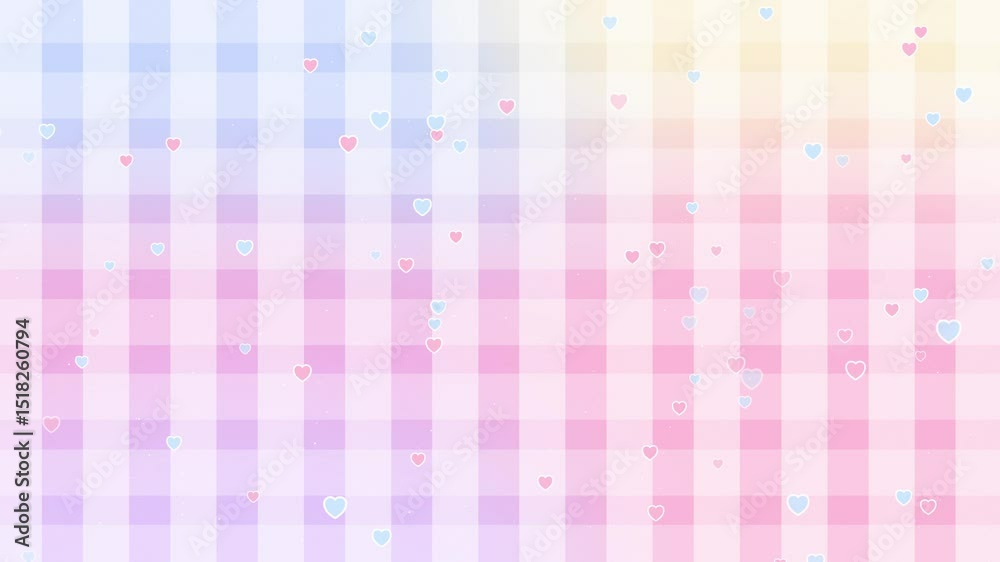 Colorful Gradient Wallpaper White Checker Line With Pink And Blue Heart Shape Decoration Video Motion Background Colorful Gradient Wallpaper White Checker Line With Pink And Blue Heart Shape Decoration Video Motion Background