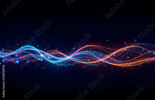 Colorful Flowing Lines Abstract Image