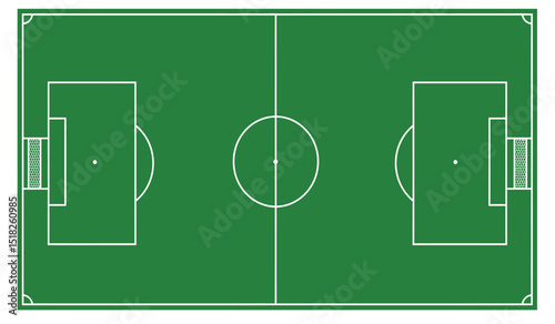 football field with green background, soccer field