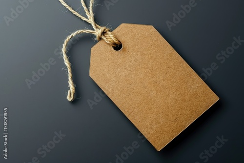 High Definition View of Hangtag Label Isolated on Background