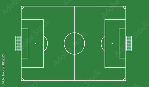 football field with green background, soccer field
