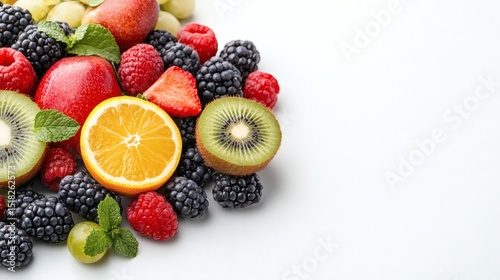 Fresh Fruit Mix: Berries, Kiwi, Orange, Apple