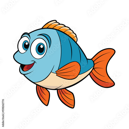 cartoon fish vector illustration