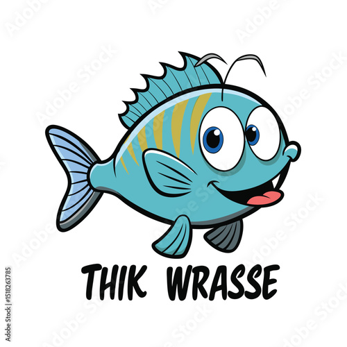 vector illustration of a cartoon fish