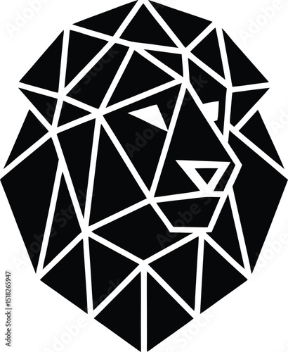 Lion head logo design – bold vector illustration of wild lion face
