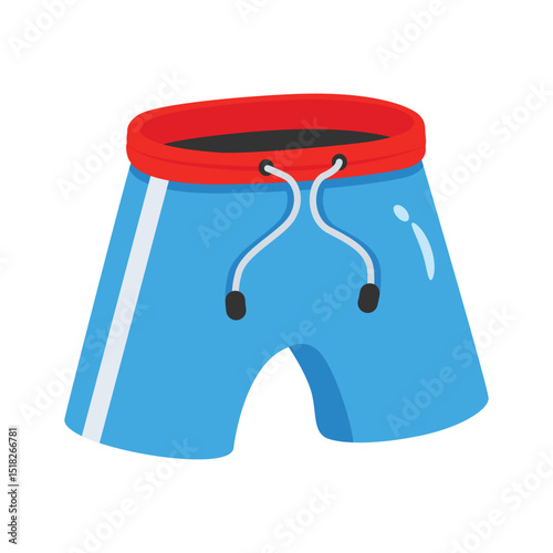 A customizable 2d icon of summer beach shorts