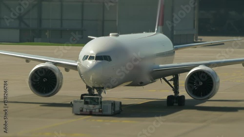 View of an Airplane at Airport Terminal