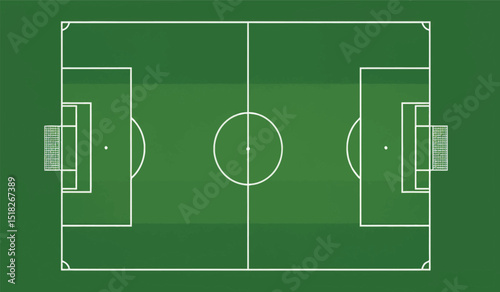 football field with green background, soccer field