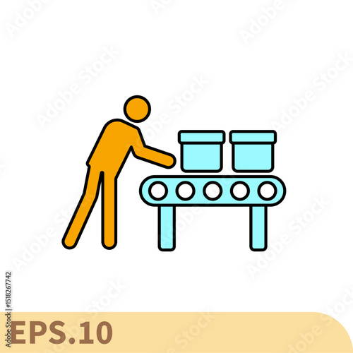 mass production icons  symbol vector elements for infographic web