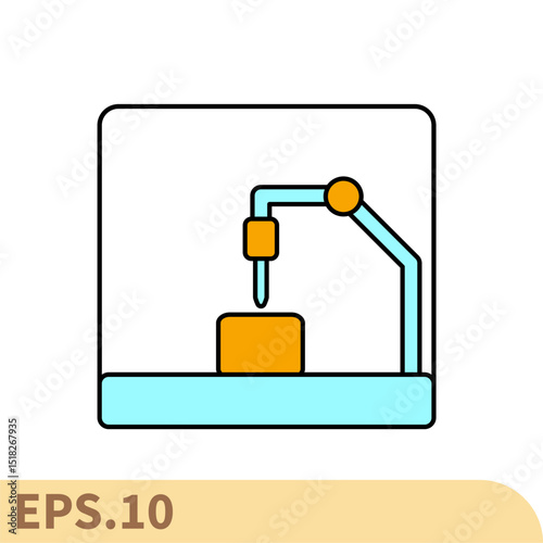 fabrication line icons  symbol vector elements for infographic web