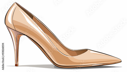 Classic nude pointed toe pumps displayed in close-up on white, emphasizing sleek lines, formal style, office-to-evening versatility, and the essential staple in any elegant woman’s wardrobe.