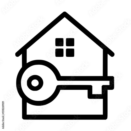 Minimalist Secure Home Logo Design