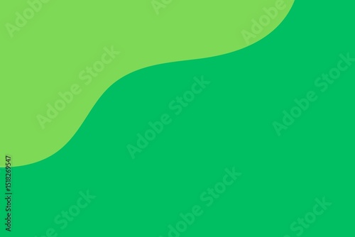 Abstract Green Wavy Background In Different Style and Shape. Minimalist  Banner Green Wavy Background. 