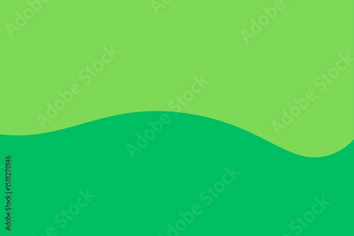 Abstract Green Wavy Background In Different Style and Shape. Minimalist  Banner Green Wavy Background. 