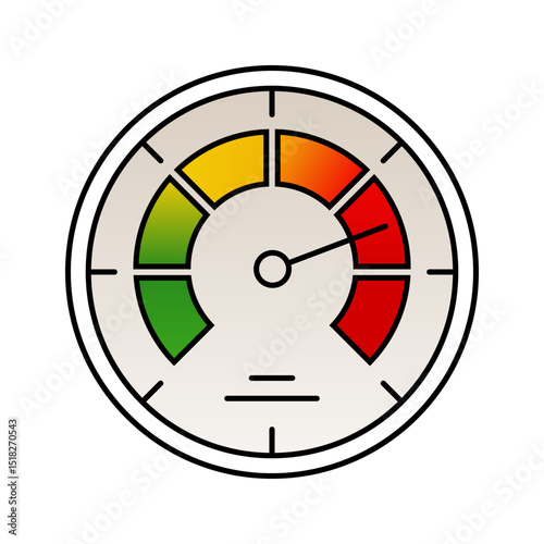 Speedometer icon. Gradient style.