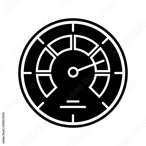 Speedometer icon. Filled style.