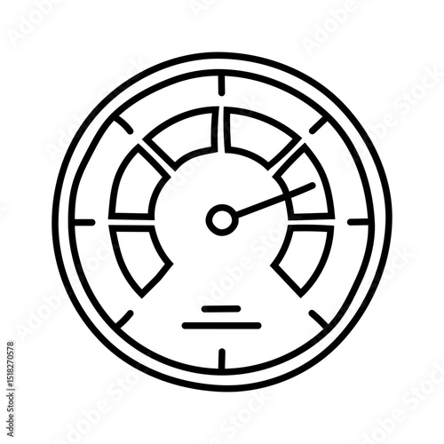 Speedometer icon. Hand drawn style.