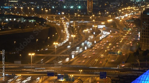 Scenery of a Downtown District during Night Time
