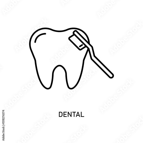 Icon a dental, isolated against a clean background.