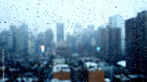 Illumination of Raindrops Pattern on the Window