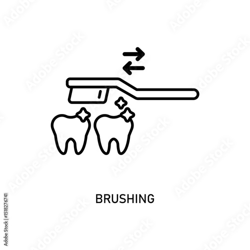 Icon a brushing, isolated against a clean background.