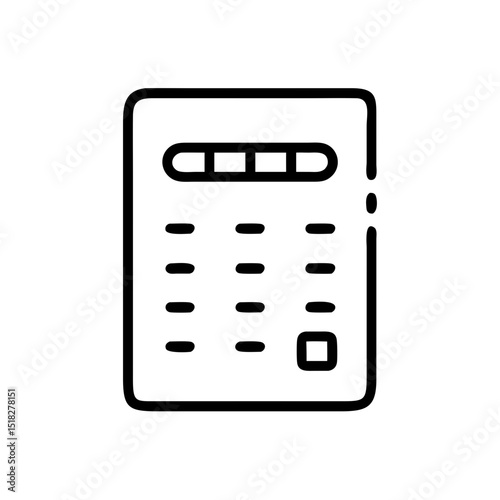 Simple POS terminal icon illustration