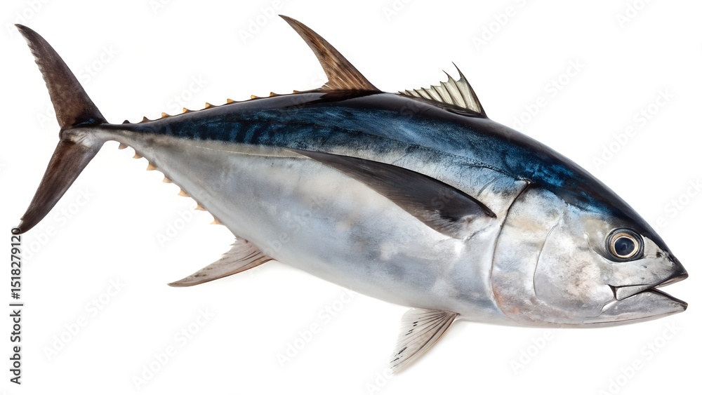 Fototapeta premium Bigeye Tuna Fish Isolated on White Background