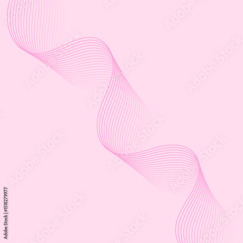 Abstract background with lines and waves. Banner. Element for design isolated. Vector background for brochure, booklet, flyer, poster. Pink gradient. Love, sweet, softness