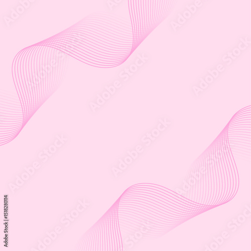 Abstract background with lines and waves. Banner. Element for design isolated. Vector background for brochure, booklet, flyer, poster. Pink gradient. Love, sweet, softness