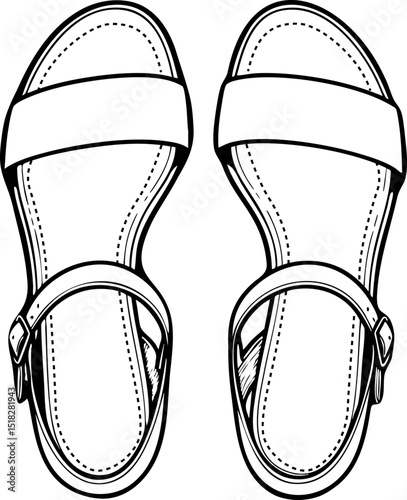 women sandals or shoes in pair