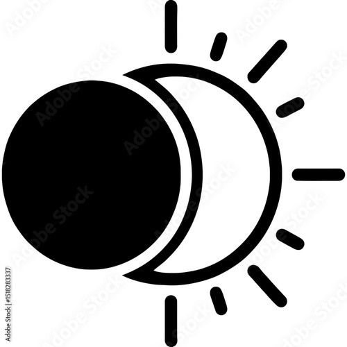 Clean vector of solar eclipse concept