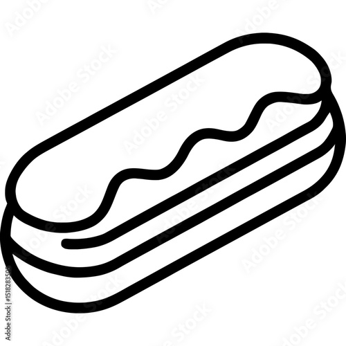 Minimalist vector eclair drawing