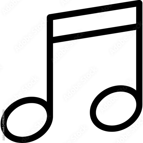 Minimalist double note icon