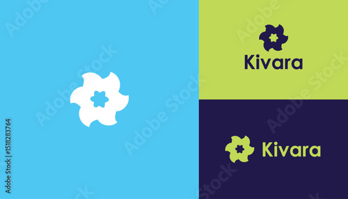 Abstract Flower Logo Design Minimalist and Modern Branding