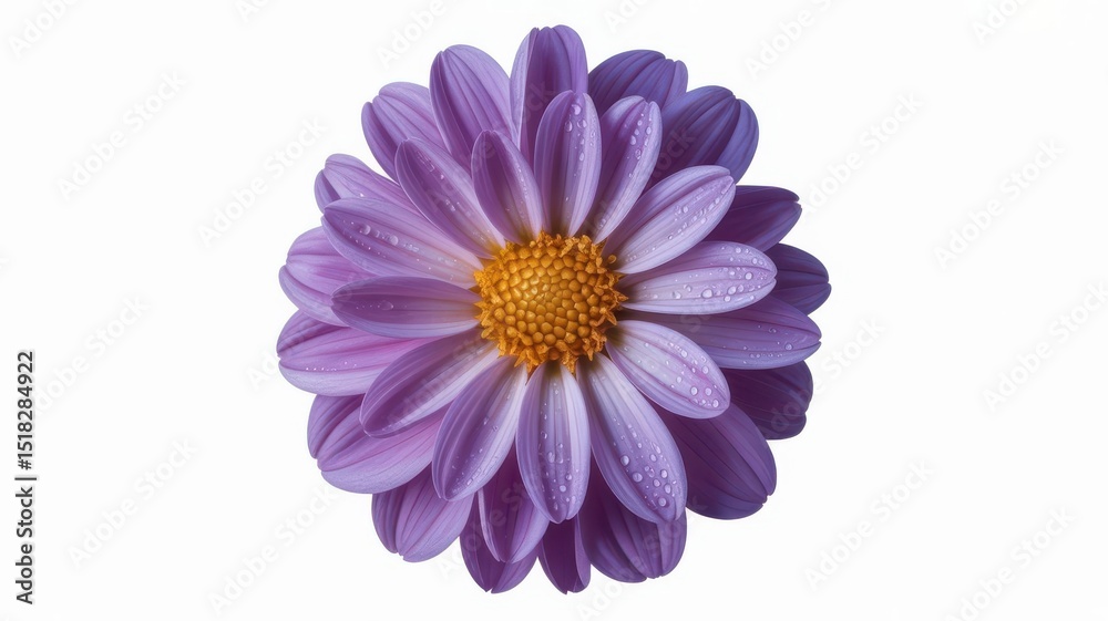 Fototapeta premium Radiant Purple Dahlia Blooming Brightly in Morning Light Beauty