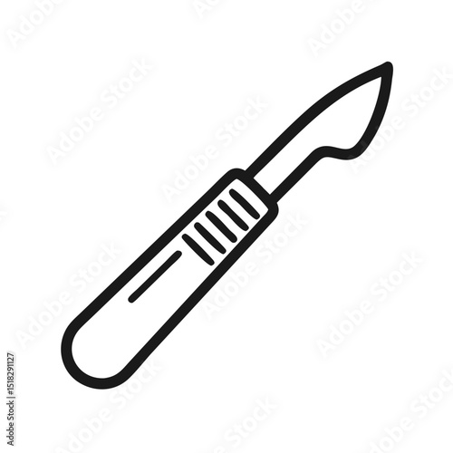 Scalpel icon representing medical instruments and precision tools