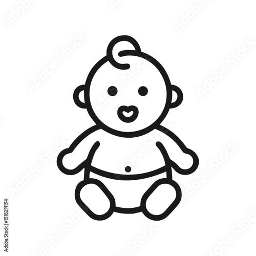 Baby icon representing infancy and family concepts
