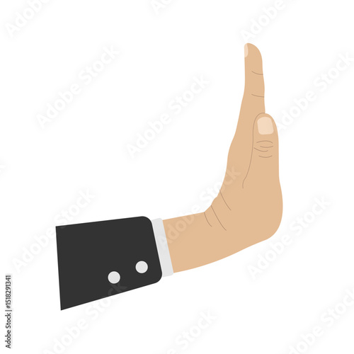 vector hand gesture that symbolizes unwillingness or rejection of something