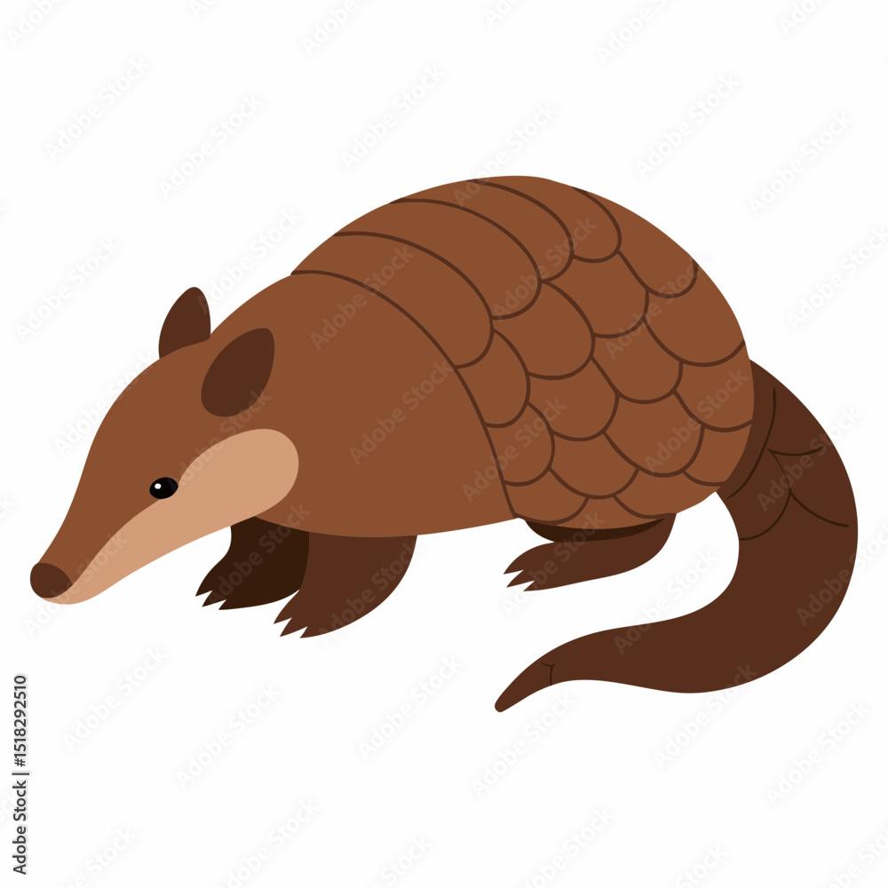 Fototapeta premium Vector illustration of a pangolin animal