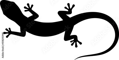 silhouette of a lizard, Gecko icon, Gecko silhouette vector
