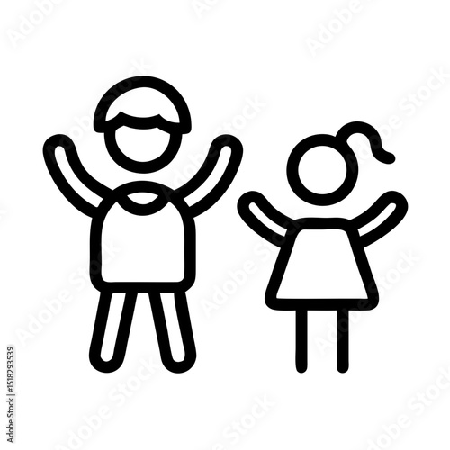 Family and parenting line icon  Vector of couples, single parents, children, elderly, baby, newborn, teenager thin ,linear ,illustration.