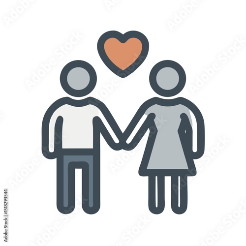 Family and parenting line icon  Vector of couples, single parents, children, elderly, baby, newborn, teenager thin ,linear ,illustration.