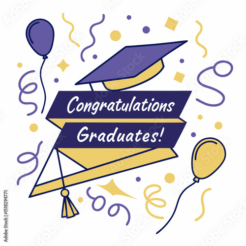 Graduate party greeting sign & svg