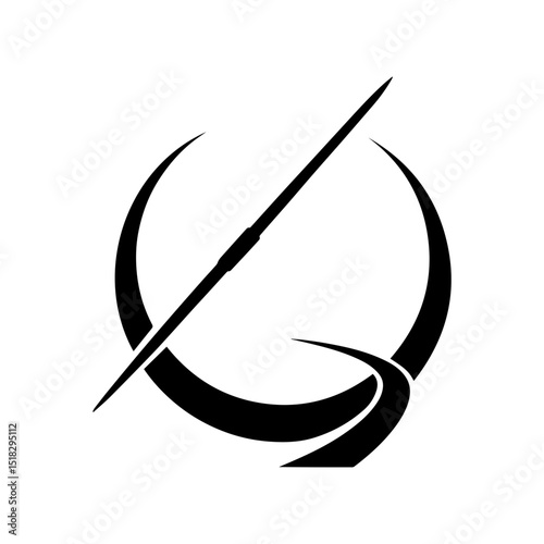 Javelin icon in transparent background
